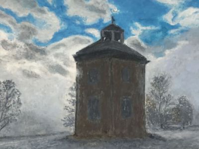 Rita Anderson - Acrylics - Frosty Morning at the Doocot