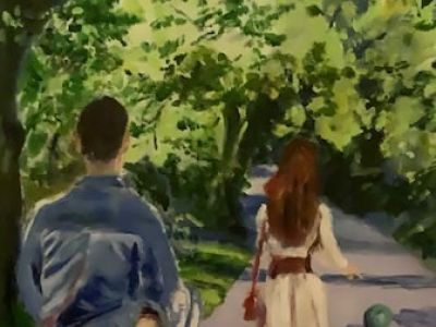 Margie Kanaiah - Acrylics - A Summer Stroll in the Botanic Gardens
