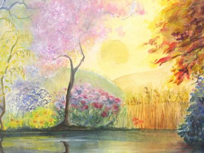 Gillian Kingslake - Watercolour - Celebration of the Four Seasons