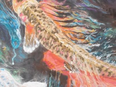 Ruth Boddie - Fish in a pool - Pastel