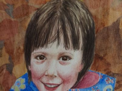 Morag Proven - My granddaughter - Watercolour