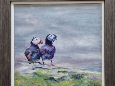Ida Rennie - Puffins enjoying meal time